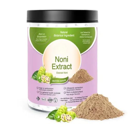 Standardisiertes Extraktpulver von Noni - Noni (Hundeapfel) - 100g reines 100% natürliches Pulver ohne Zusatzstoffe - Für Suppe, Smoothies, Dessert von ALIBOOSTER