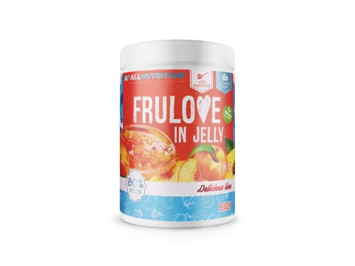 ALLNUTRITION Frulove In Jelly Peach - Zuckerfreie Marmelade - Marmelade ohne Zucker - 80% Jelly Fruit Kalorienarme Süßigkeiten - Fruchtaufstrich ohne Zucker - Brotaufstrich Vegan - 1000g von ALLNUTRITION