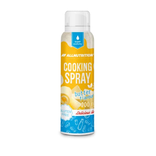 ALLNUTRITION Speiseölspray - Glutenfreies Speiseöl für Gesundes Kochen, Braten, Backen - Fettarmes Öl - ohne Salzzusatz - Antihaft-Spray - 200 ml - Butterspray von ALLNUTRITION