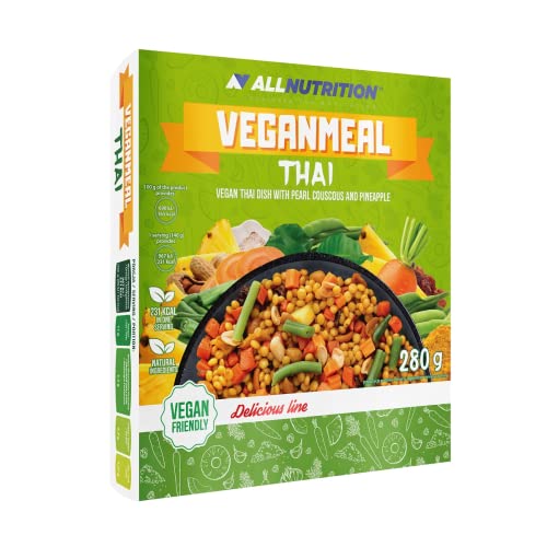 ALLNUTRITION VEGANMEAL Gesundes Fertiggericht - Schnelle Einfache Zubereitung Haltbar Ohne Konservierungsstoffe - Ohne Kühlung Leckere Füllung Fit Kalorienarm - Thai von ALLNUTRITION