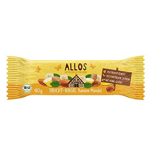 ALLOS Bio Fruchtriegel, Banane Mandel, 40g (12er Pack) von Allos