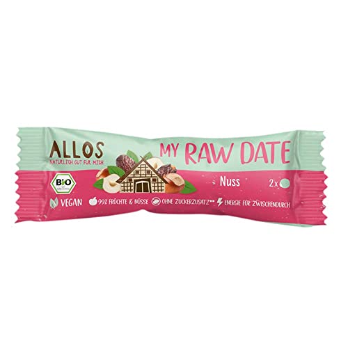 ALLOS My Raw Date, Bio Fruchtkugeln, Typ Nuss, 32g (2er Pack) von Allos