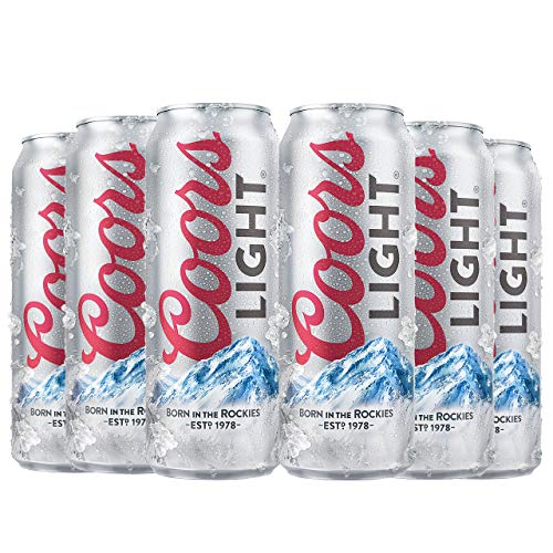 COORS LIGHT® - Dosenbier 6 x 355ml amerikanisches Bier, American Beer | Das NO.1 aus den USA als Original Importware, auch als perfektes Bier Geschenk für Männer von AMERICANFOOD4U