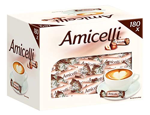 Amicelli Waffelröllchen | Miniatures, Haselnusscreme | 180 Riegel in einer Box (180 x 5 g = 1 x 0,9 kg) von AMICELLI