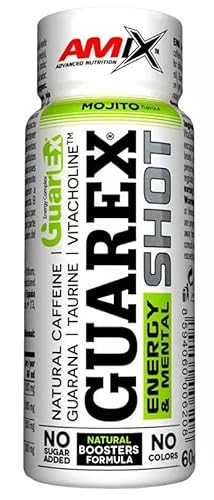 AMIX Guarex Energy & Mental Shot – 20 Durchstechflaschen x 60 ml – Mojito von AMIX