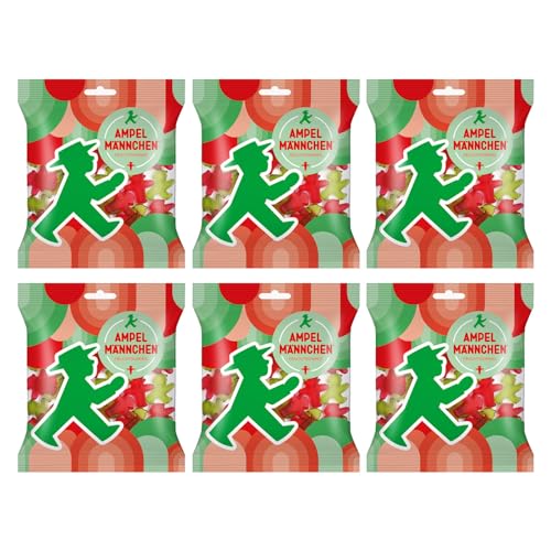 6er Pack Ampelmann Ampelmännchen Fruchtgummis 6 x 160 g von AMPELMANN