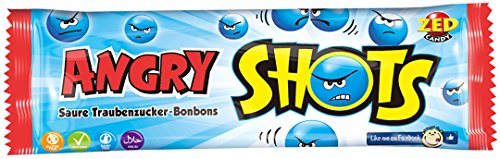 Dok Angry Shots Saure Traubenzucker Bonbons, 30er Pack (30 x 35 g) von ANGRY SHOTS