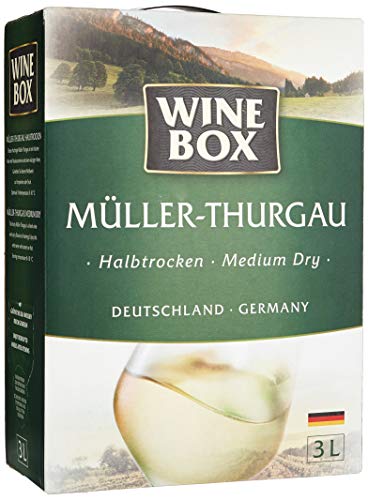 Wine Box Müller-Thurgau Landwein Rhein halbtrocken Bag-in-Box (1 x 3 l) von WINE BOX