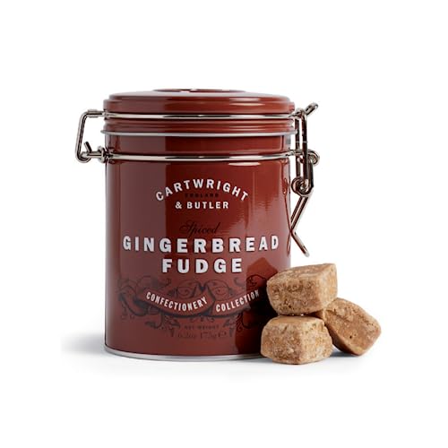 Cartwright & Butler® | Weicher Ingwerfondant | Englische Fudge-Bonbons | Ingwer-Fudge-Metallbehälter – 175 g | Weiche Ingwer-Toffees von ANTICO CAFFE' NOVECENTO