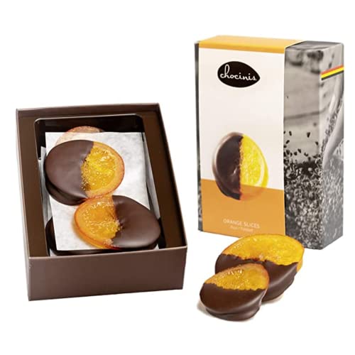 Chocini's Orangenscheiben mit dunkler Schokolade überzogen | Dunkle Schokolade und Orange | Schachteln mit Pralinen | Kandierte Früchte mit Schokolade überzogen - 200 Gr. von ANTICO CAFFE' NOVECENTO