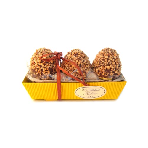 Cioccolateria Italiana | Tris-Geschenkbox mit Haselnuss-Ostereiern | Kleine Oster-Haselnuss-Praliné-Eier – 90 Gr | Schokoladen-Ostern von ANTICO CAFFE' NOVECENTO