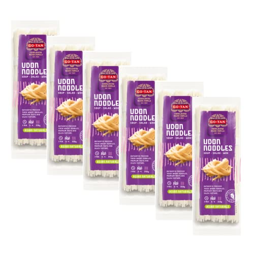 Go Tan | Japanische Udon-Nudeln | Typisch japanische Pasta | Weichweizenmehl - 6 x 250 Gr von ANTICO CAFFE' NOVECENTO