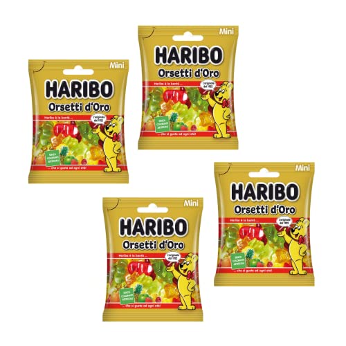 Hari-bo® | Gemischte Fruchtbären | Gummibonbons | Mini-Bär-Bonbontüten – 4 x 100 g von ANTICO CAFFE' NOVECENTO