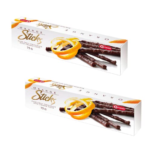 Karletti | Orange Schokoladensticks | Kleine Sticks mit dunkler Schokolade und Orange | Orangensticks - 2 x 75 Gr von ANTICO CAFFE' NOVECENTO