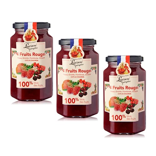 Lucien Georgelin | Marmellata Frutti Rossi 100% Zucchero Frutta | Marmellata Frutti Rossi Bosco | Frutti Rossi in Marmellata 100% Frutta - 3 x 300 Gr von ANTICO CAFFE' NOVECENTO