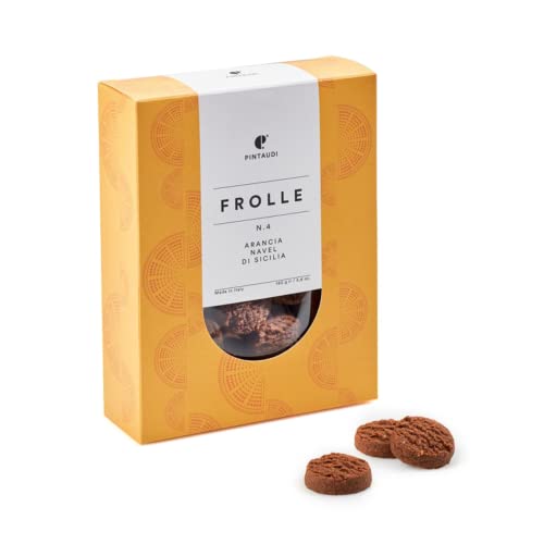 Pintaudi | Navel Orange Shortbread | Orangen- und Kakaokekse | Butterkekse im Beutel mit Kakao & sizilianischer Orange - 160 Gr | Fruchtiger Mürbeteig von ANTICO CAFFE' NOVECENTO