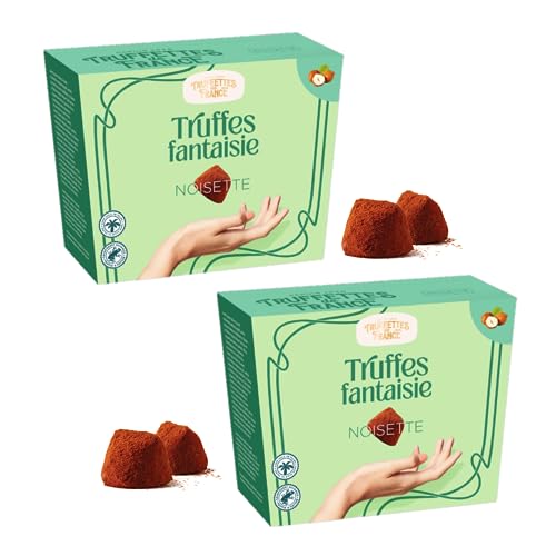 Truffettes de France® | Haselnusstrüffel | Haselnusstrüffel-Geschenkbox | Mit Schokolade überzogener Kakao | Fantasia Haselnuss-Kakao-Trüffel - 2 x 200 Gr von ANTICO CAFFE' NOVECENTO