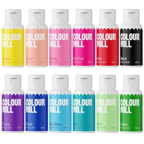 AOS Set | Colour Mill Lebensmittelfarbe Beginner Set 12x 20ml | Next Generation Oil Based Food Colouring | Fettlöslich, Ölbasiert, Intensiv, Ergiebig von AOS