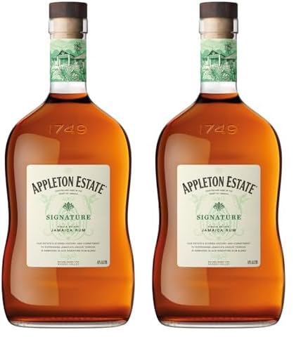 Appleton Estate Signature Blend Rum - Vollmundiger, honigfarbener Jamaica Rum, pur oder für Cocktails und Longdrinks - 1 x 0,7 l (Packung mit 2) von APPLETON