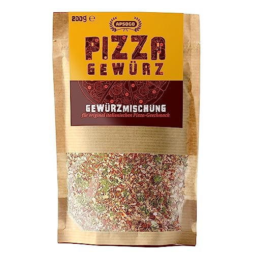 Italienisches Pizzagewürz von Apsogo, Natürliche Kräuter und Gewürzmischung für Pizza, Pasta und Salate - original italienischer Pizzagewürzmischung, 200g von APSOGO