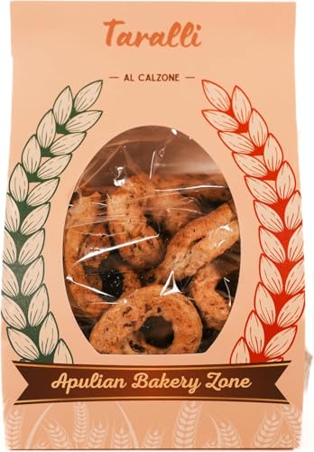 Handgemachte Taralli aus Apulien mit Getreide, Zwiebeln, Fenchel und Sesam, ideal als schneller und schmackhafter Snack oder für Aperitifs in der Bar. (500 g (Packung mit 1), Getreide) von APULIAN BAKERY ZONE