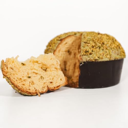 Handwerklicher Panettone aus Apulien, Traditionell Klassisch mit weißer Schokolade, Zartbitterschokolade oder Pistazie, 850g (glasierter Panettone 850g, Pistazie) von APULIAN BAKERY ZONE