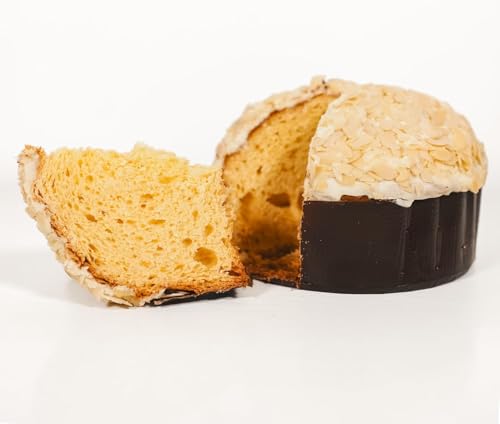 Handwerklicher Panettone aus Apulien, Traditionell Klassisch mit weißer Schokolade, Zartbitterschokolade oder Pistazie, 850g (glasierter Panettone 850g, Weiße Schokolade) von APULIAN BAKERY ZONE