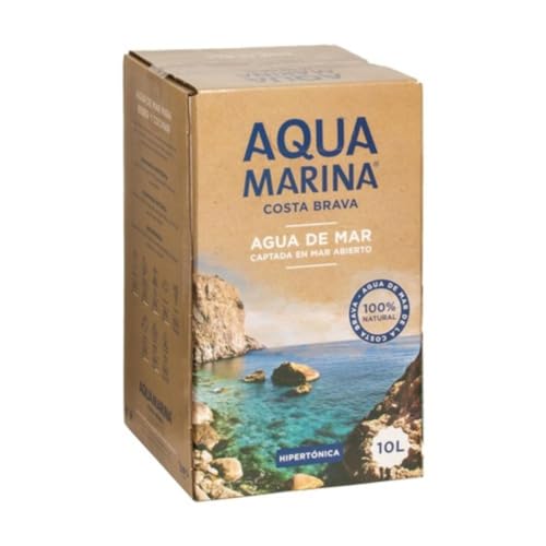 AQUAMARINA Costa Brava Isotonisches Meerwasser 10L Bag In Box Mikrofiltriert, ohne Zusatzstoffe, liefert 75 notwendige Mineralien und Spurenelemente in Ihrem Körper – gesünder remineralisiert Ihren von AQUA MARINA Costa Brava