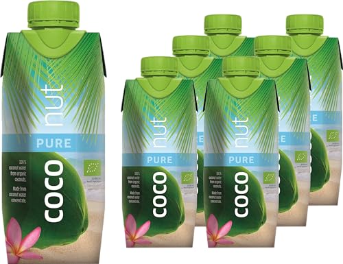 Aqua Verde - Bio-Kokoswasser aus Konzentrat I 100% Natürlich & Pur I Ideal für Hydratation & Cocktails I Vegan I 100% Bio-Qualität (6x 330 ml) von AQUA VERDE