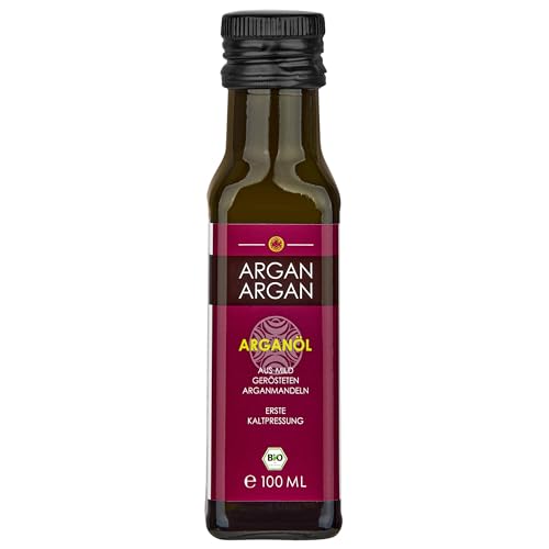 ARGANARGAN Bio-Arganöl geröstet 100ml, kaltgepresst, DLG-GOLD prämiert, SIEGER PREIS-LEISTUNG 2024 (vergleich.org), vegan, Gourmet-Speiseöl, Nahrungsergänzung von ARGANARGAN