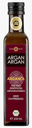 ARGANARGAN Bio-Arganöl geröstet 250ml, kaltgepresst, DLG-GOLD prämiert, SIEGER PREIS-LEISTUNG 2024 (vergleich.org), vegan, Gourmet-Speiseöl, Nahrungsergänzung von ARGANARGAN