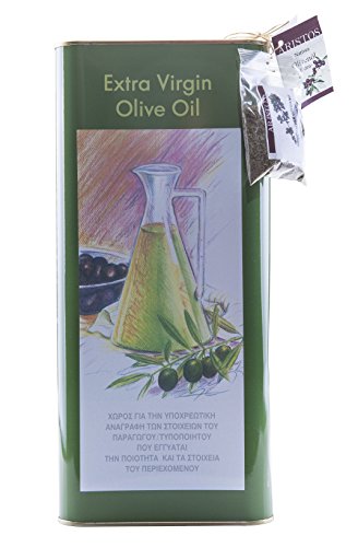 ARISTOS Griechisches Premium Bio Olivenöl 5 Liter aus Griechenland Extra Nativ Koroneiki Eigenanbau aus biologischer Landwirtschaft Ernte 2024 von ARISTOS