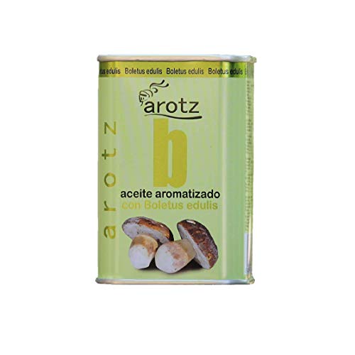 Olivenöl-Aroma vom Steinpilz Edulis. Pilzöldose von 200ml. Er passt zu jedem Gericht und erhält den Gourmet-Touch. Mit Steinpilzen aromatisiertes Öl, erste Qualität, aus Kiefernwäldern. von AROTZ