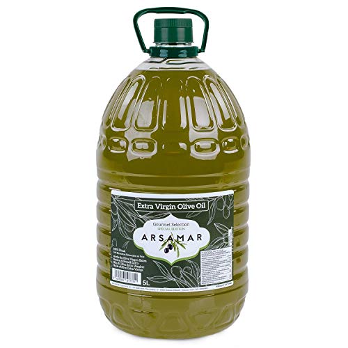 ARSAMAR - Spanisches Natives Premium Olivenöl Extra der Sorte Picual. Frühextraktion gewonnen aus der ersten Kaltpressung in einem 5-Liter-Behälter. 920105, Color Öl von Arsamar