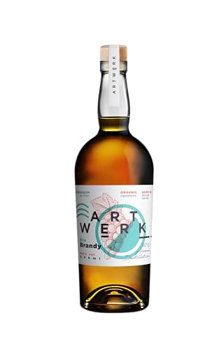 ARTWERK | Brandy | Reifung in alten Eichenholzfässern | Beste Bio-Traubenqualität | Aromaschonende Vakuumdestillation | Gold-Gewinner 2022 CWSA | 40% vol. | 500ml von ARTWERK