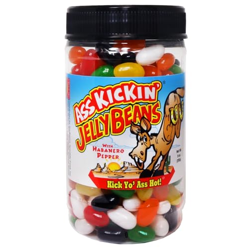 ASS KICKIN' Premium Gourmet Hot Spicy Jellybeans mit Habanero – ideal für Ostersüßigkeiten, Strümpfe und Geschenke oder Leckereien von ASS KICKIN'