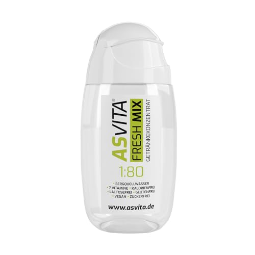 AsVita Pocket-Squeeze Leerflasche 65ml | Praktisch für Unterwegs zum selbstbefüllen z.B. Fresh Mix Sirup/Getränkekonzentrat | Lebensmittelecht von ASVita