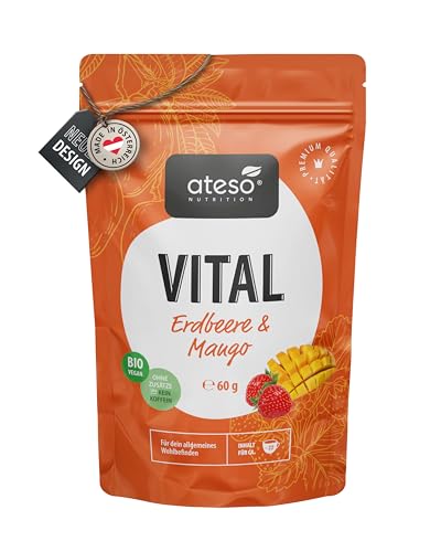 ATESO - DETOX YOUR FEELINGS - BIO Kräutertee mit Erdbeere, Mango, Brennessel, Löwenzahn und Ingwer- Ohne Koffein - Ohne Zusätze - lose 60g von ATESO