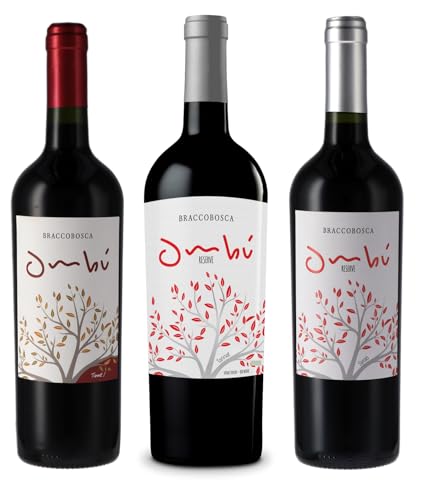 Atlantik Weine, Ombú Probierpaket vom Weingut Bracco Bosca mit Rotwein aus Uruguay, Südamerika, trocken (3 x 0,75l) von ATLANTIK