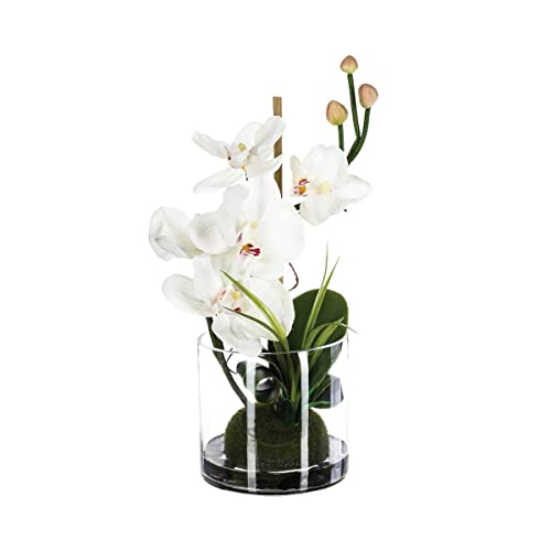 Atmosphera - Arrangement aus künstlichen Orchideen - Glasvase - H37 cm. - Weiß von ATMOSPHERA CREATEUR D'INTERIEUR