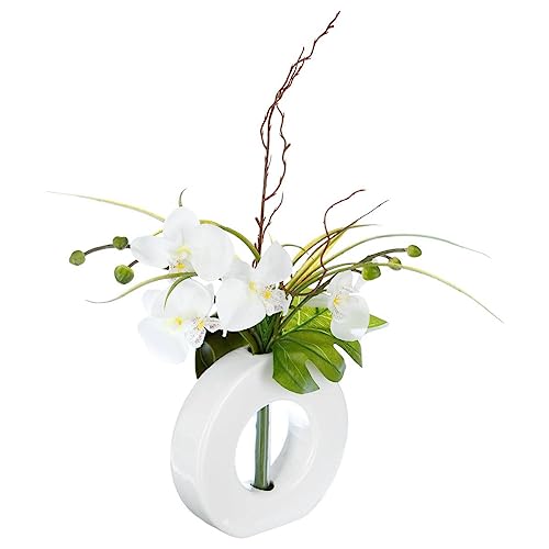 Atmosphera - Arrangement aus künstlichen Orchideen - Keramikvase - H44 cm - Model 1 von ATMOSPHERA CREATEUR D'INTERIEUR