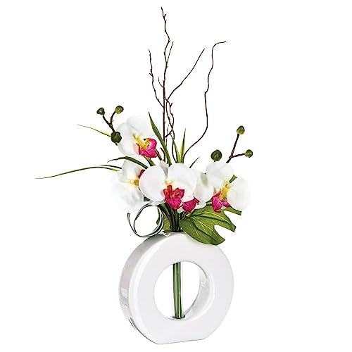 Atmosphera - Arrangement aus künstlichen Orchideen - Keramikvase - H44 cm - Model 3 von ATMOSPHERA CREATEUR D'INTERIEUR