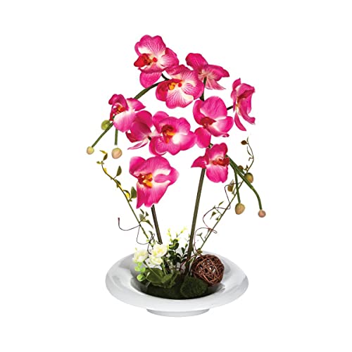 Atmosphera - Arrangement aus künstlichen Orchideen - Keramikvase - H46 cm - Rosa von ATMOSPHERA CREATEUR D'INTERIEUR