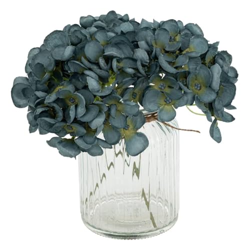 Atmosphera - Blumenarrangement Hortensia - Glasvase - Dekoration H22 von ATMOSPHERA CREATEUR D'INTERIEUR