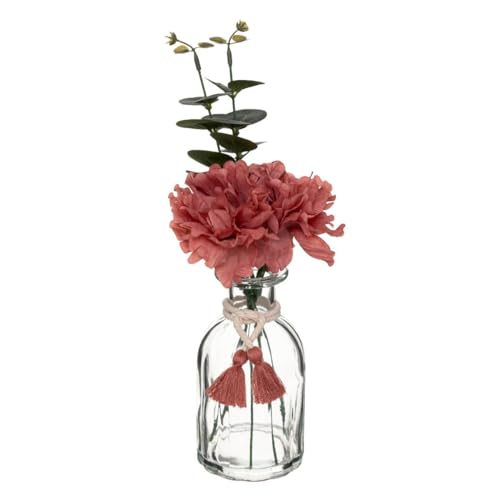 Atmosphera - Blumenarrangement in Vase "Carmen" H30 cm - Kirschrot von ATMOSPHERA CREATEUR D'INTERIEUR