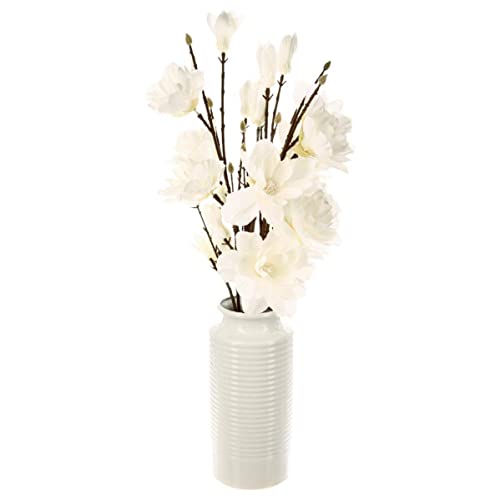 Atmosphera - Magnolienzweige in Vase H 75 cm - Weiß von ATMOSPHERA CREATEUR D'INTERIEUR