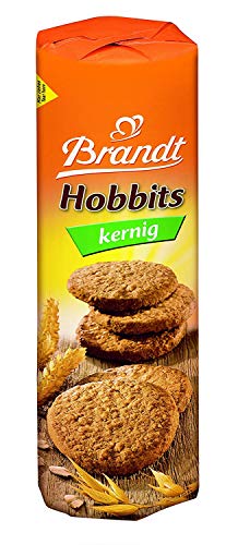 Brandt Hobbits kernig, 250 g - knackiger Vollkornkeks mit Haferflocken - ballaststoffreiches Gebäck für die ganze Familie - in praktischer Keksrolle von ATOTOP