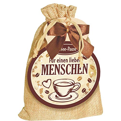Kaffeesäckchen als Geschenk für Kaffeeliebhaber und Kaffeegenießer. Witzige Geschenkidee mit Kaffee im Jutesack für die Kaffeetasse (Kaffee Sack - Für einen lieben Menschen -) von AV Andrea Verlag