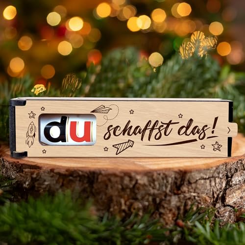 Du schaffst das - Schokoriegel Geschenkbox inkl. Duplo, Kleinigkeit, Süßigkeiten Geschenk für Partner, Arbeitskollegen, Dankeschön, viel Glück von AVIDA ZEN