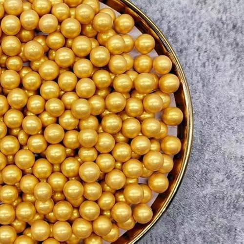 Gold Candy Star Herz Bar Perlenmischung Perlen Kuchen Streusel Cupcake Dekorationen-Nr. 4 10mm, 500g von AYUMN